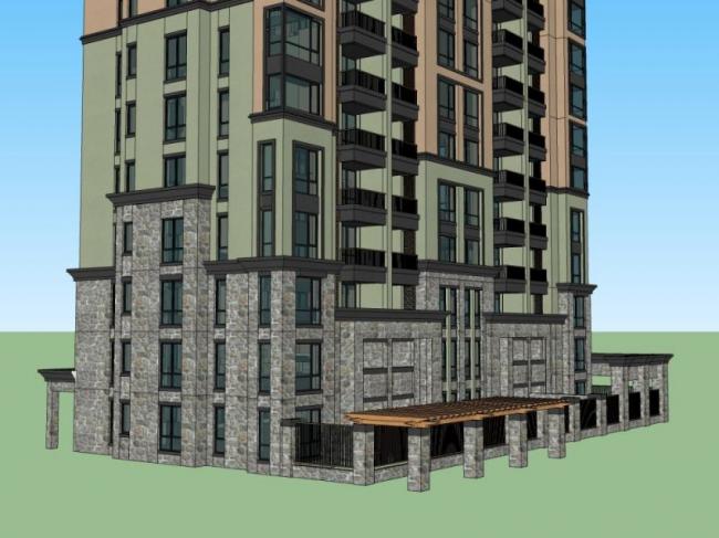 Sketchup住宅模型|超高层住宅，居住建筑，古典风格