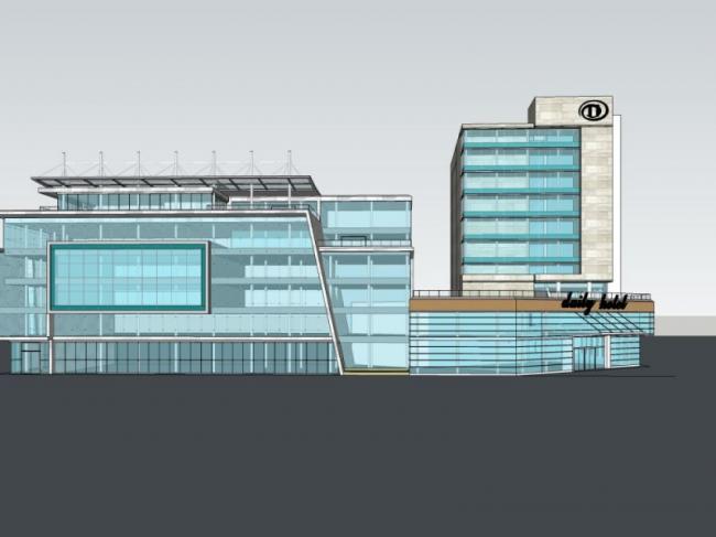 Sketchup综合体模型|多高层商业综合体，办公，酒店，现代风格