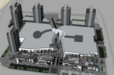 Sketchup商业模型|低层商业街，现代中式风格-BIM建筑网