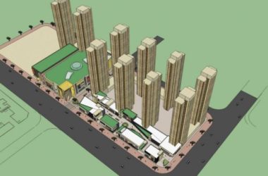 Sketchup住宅模型|超高层住宅小区，底层商业，居住建筑，古典风格-BIM建筑网
