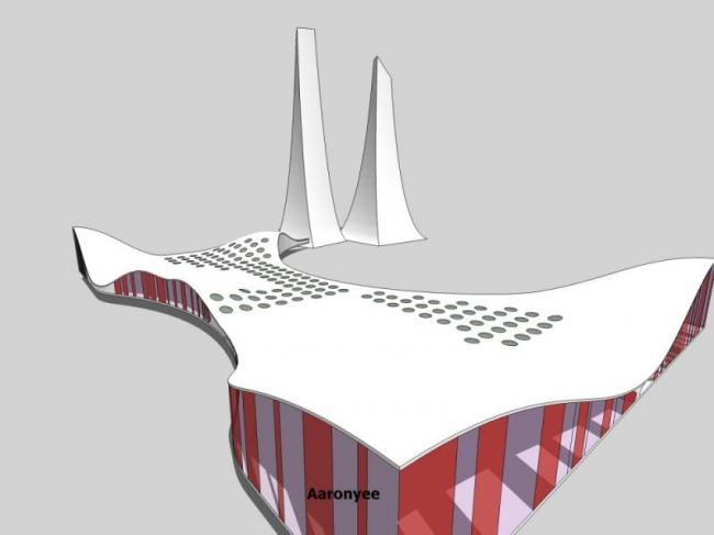Sketchup文化模型|多层艺术馆，文化建筑，现代风格