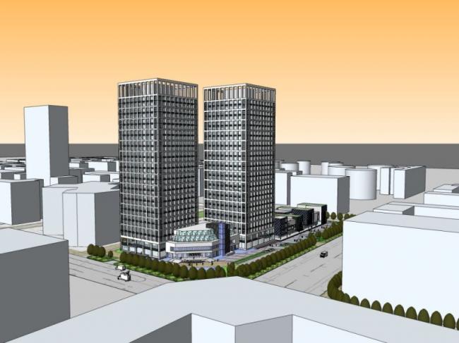 Sketchup综合体模型|多高层商业综合体，办公，现代风格