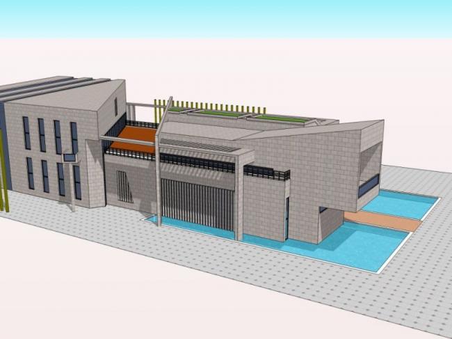 Sketchup商业模型|多层商务会所，现代风格