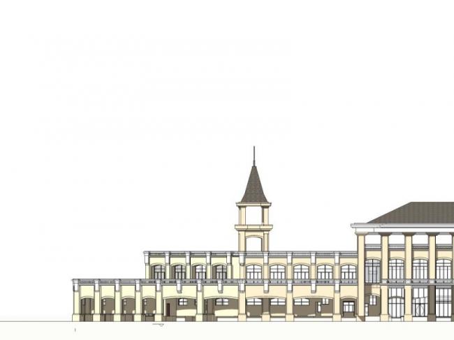 Sketchup商业模型|低层会所，欧式古典风格