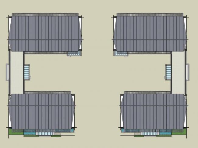 Sketchup文化模型|多层老干部活动中心，文化建筑，中式风格