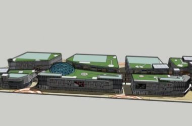 Sketchup办公模型|多层商业步行街，现代风格-BIM建筑网