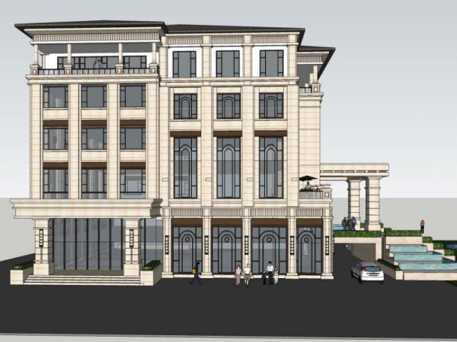 Sketchup商业模型|多层会所，欧式古典风格