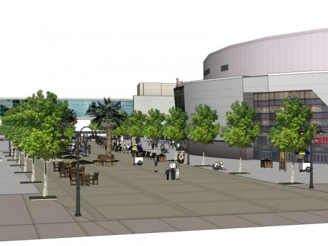 Sketchup商业模型|多层商业街区，现代风格