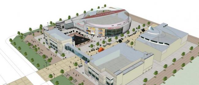 Sketchup商业模型|多层商业街区，现代风格