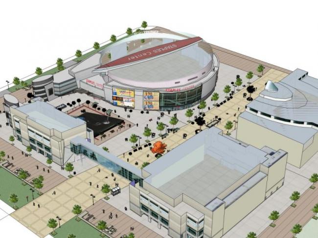 Sketchup商业模型|多层商业街区，现代风格