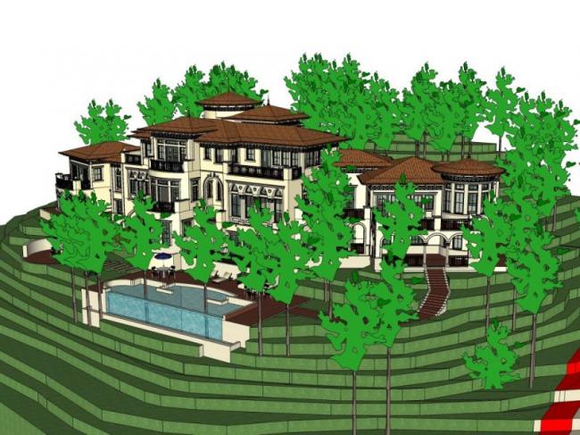 Sketchup商业模型|多层会所，古典风格