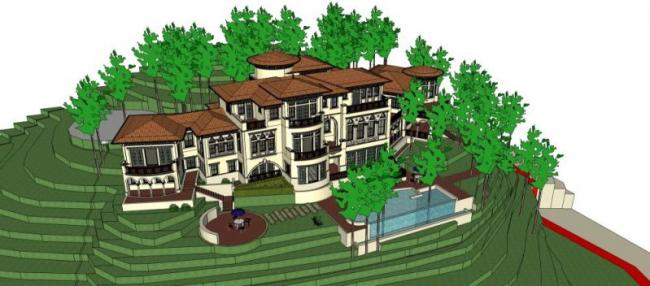 Sketchup商业模型|多层会所，古典风格