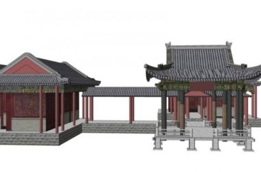 Sketchup古建筑模型|古亭，亭子，古建，中式风格-BIM建筑网