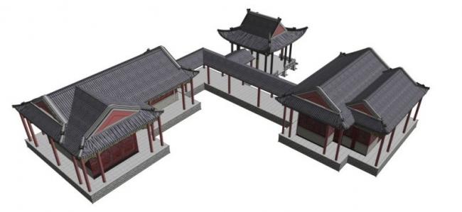 Sketchup古建筑模型|古亭，亭子，古建，中式风格