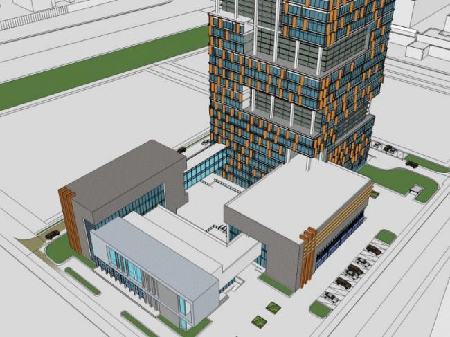 Sketchup办公模型|多高层办公楼，现代风格