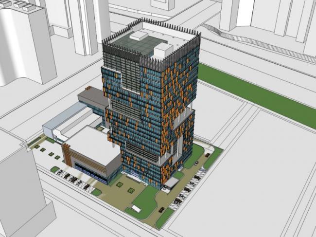 Sketchup办公模型|多高层办公楼，现代风格