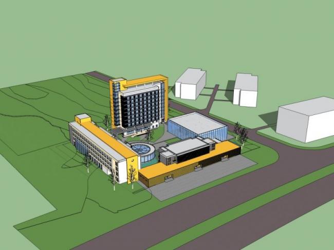 Sketchup酒店模型|多高层酒店，现代风格