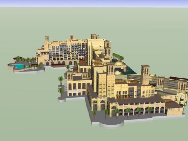 Sketchup酒店模型|多层酒店，古典风格