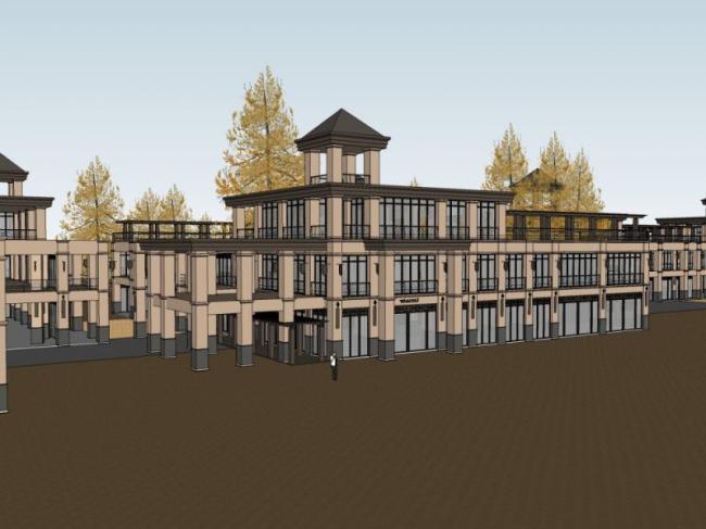 Sketchup商业模型|多层商业街，欧式风格