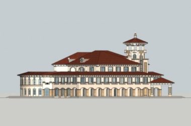 Sketchup商业模型|多层售楼部会所，古典风格-BIM建筑网