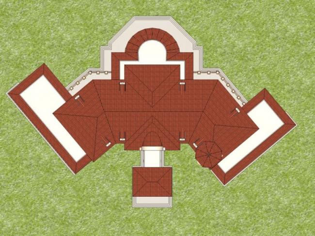 Sketchup商业模型|多层售楼部会所，古典风格