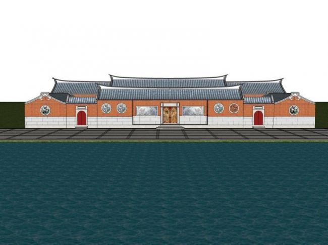 Sketchup古建筑模型|多层闽南建筑，古建筑，中式风格