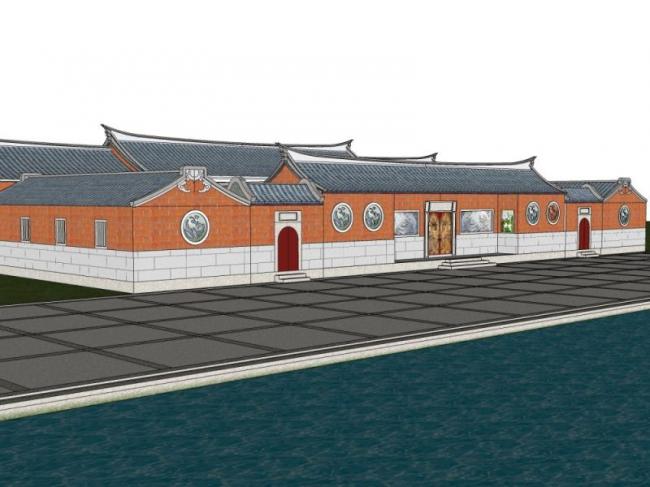 Sketchup古建筑模型|多层闽南建筑，古建筑，中式风格