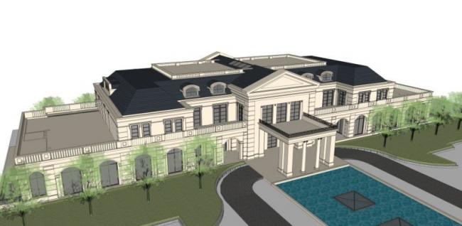 Sketchup商业模型|低层会所，现代风格