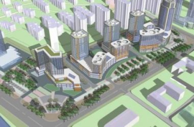 Sketchup办公模型|多高层办公楼区，现代风格-BIM建筑网