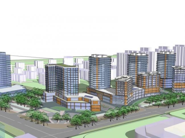 Sketchup办公模型|多高层办公楼区，现代风格