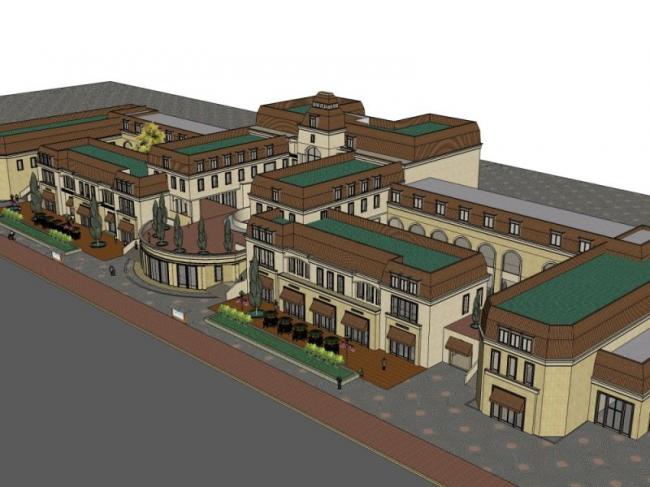 Sketchup商业模型|多层商业，古典风格