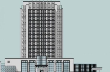 Sketchup办公模型|高层办公楼，现代风格-BIM建筑网