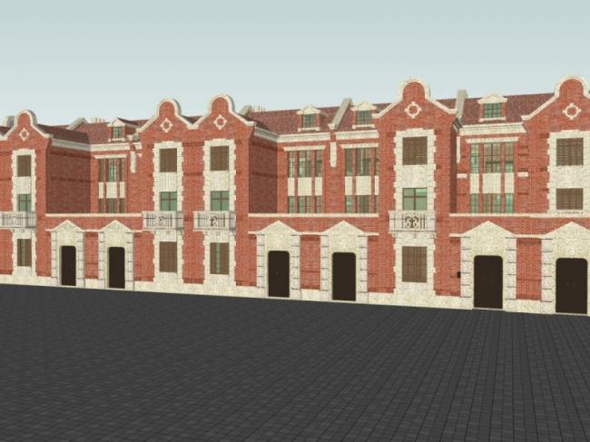 Sketchup住宅模型|多层住宅，古典风格