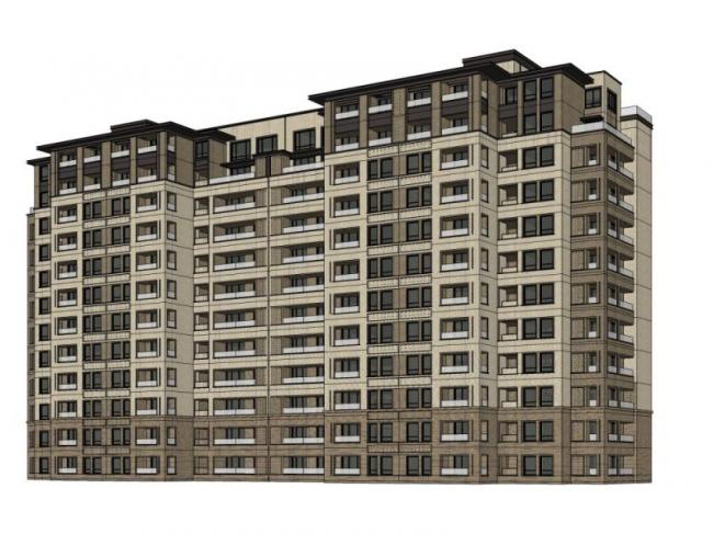 Sketchup住宅模型|高层住宅，现代风格