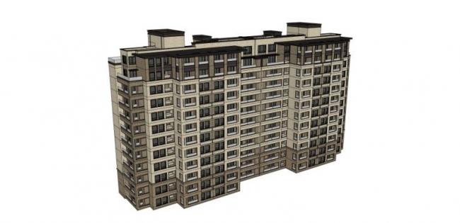 Sketchup住宅模型|高层住宅，现代风格