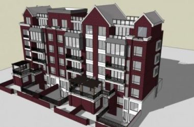 Sketchup住宅模型|多层住宅，联排，现代风格-BIM建筑网