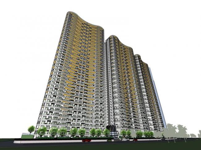 Sketchup住宅模型|超高层住宅，现代风格