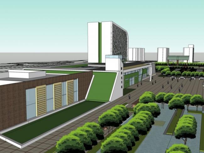 Sketchup办公模型|高层办公楼，现代风格