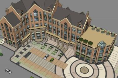 Sketchup商业模型|多层商业建筑，英式风格-BIM建筑网