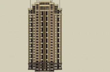 Sketchup住宅模型|高层住宅，居住建筑，古典风格-BIM建筑网