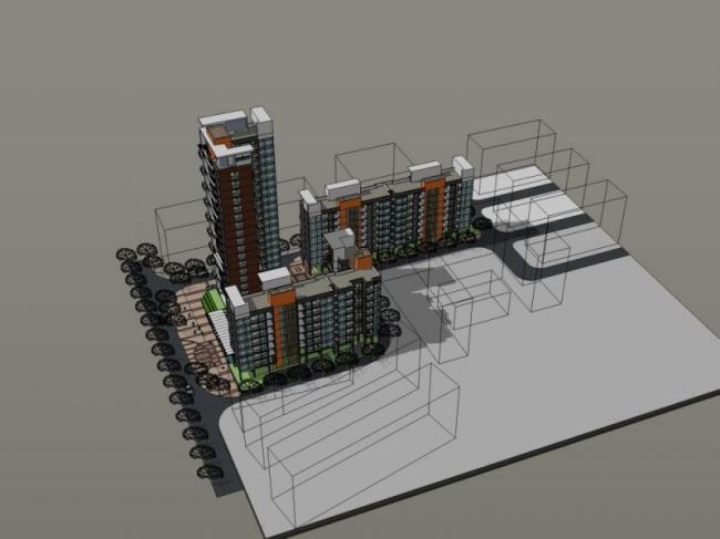 Sketchup住宅模型|高层住宅小区，现代风格