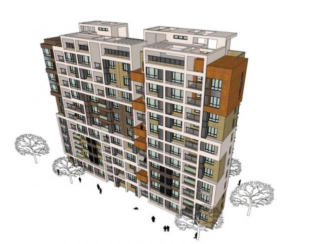 Sketchup住宅模型|高层住宅，现代风格