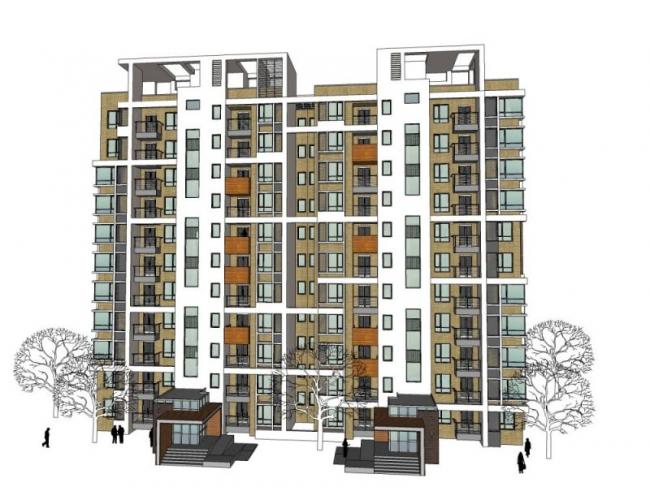 Sketchup住宅模型|高层住宅，现代风格