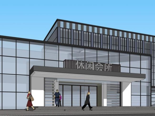 Sketchup商业模型|多层会所，现代风格