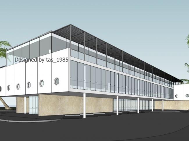 Sketchup办公模型|多层办公建筑，现代风格