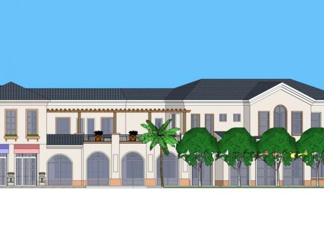 Sketchup商业模型|低层商业建筑，现代风格