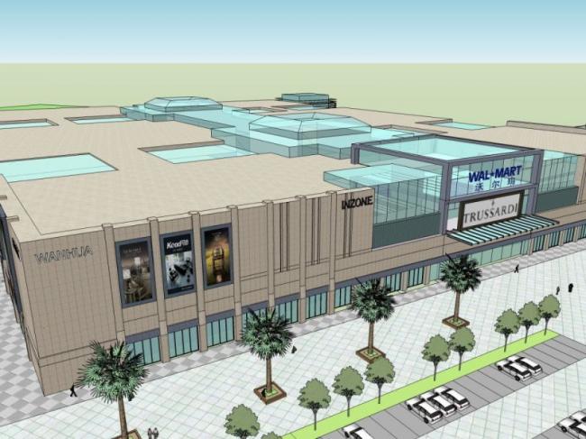 Sketchup商业模型|多层商业综合体，现代风格