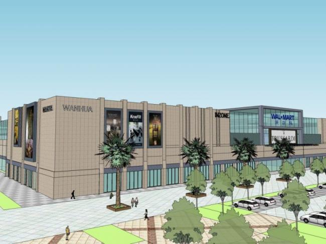 Sketchup商业模型|多层商业综合体，现代风格