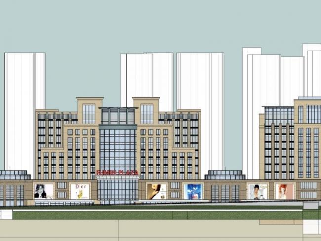 Sketchup办公模型|高层办公楼群，古典风格