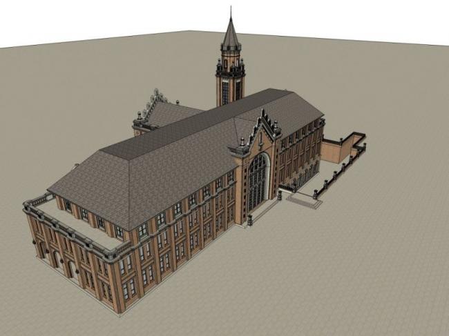 Sketchup商业模型|多层会所，古典风格